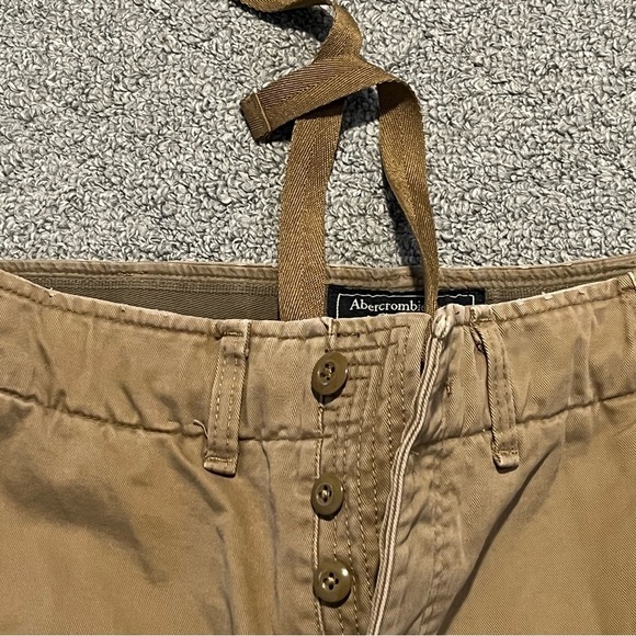 Abercrombie & Fitch Mens 28 Drawstring Cargo Short Button Fly Heavy Weight Y2K - Picture 5 of 9
